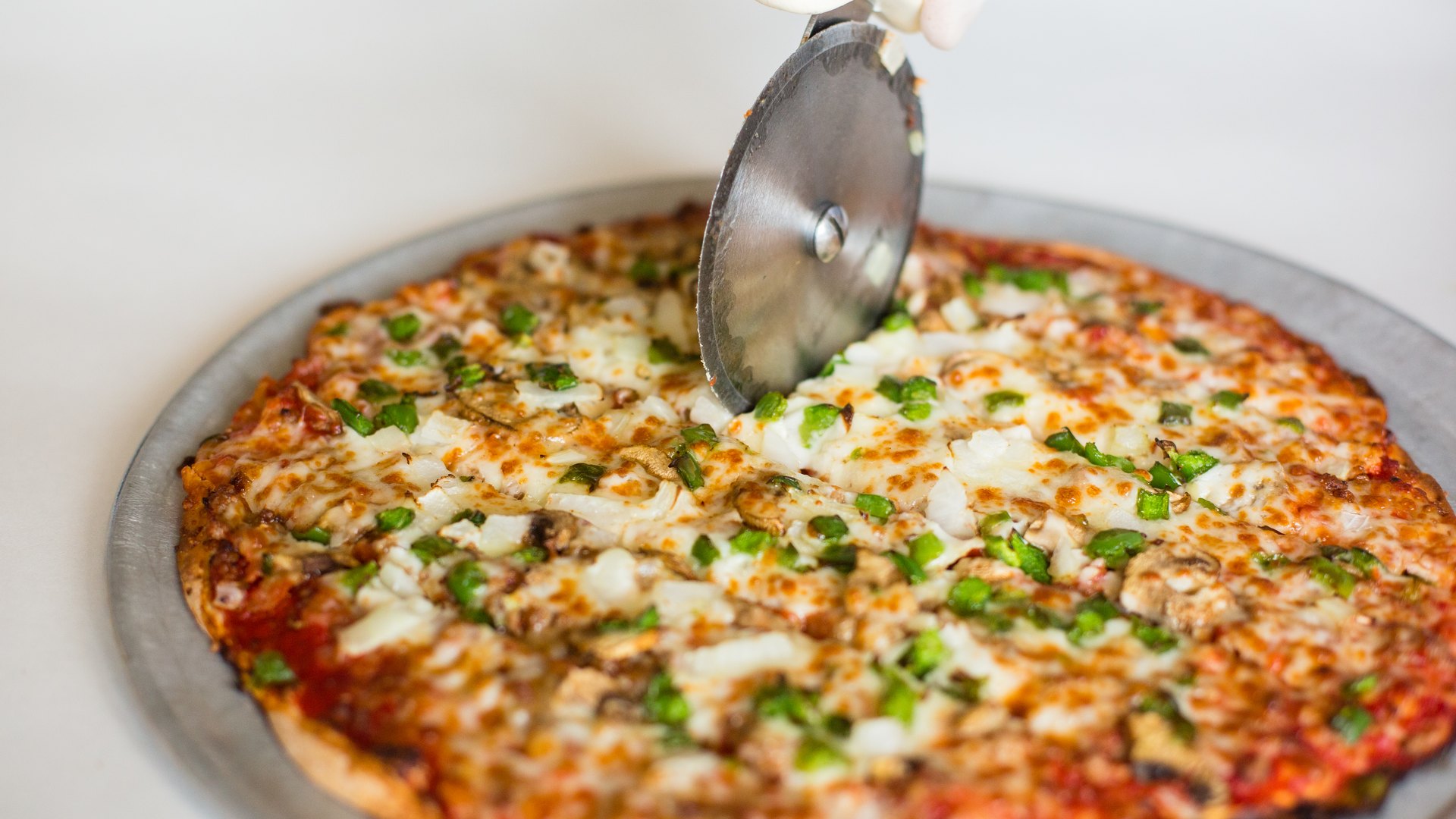 Fresh hot pizza from Angelo's Express, pizza delivery and drive-thru in Taylorville, Illinois
